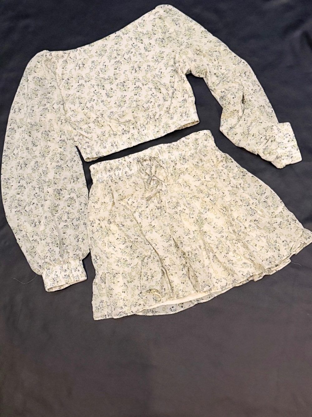 Backless Two Piece Skirt Set